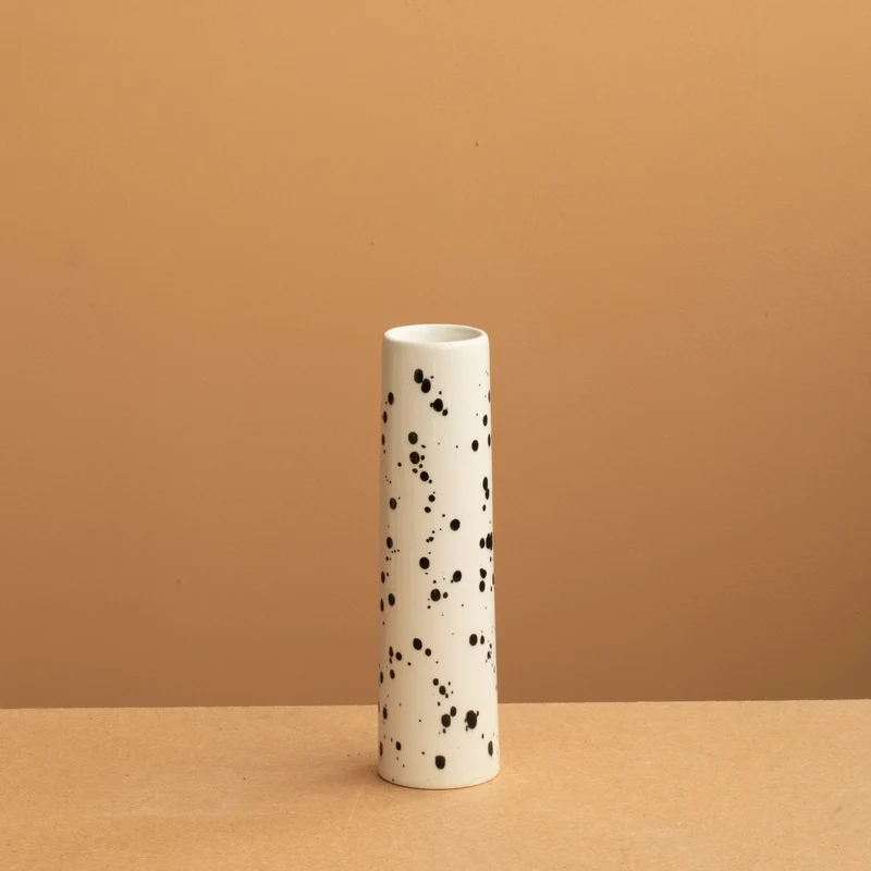 Chimney Small" vase Black Dots