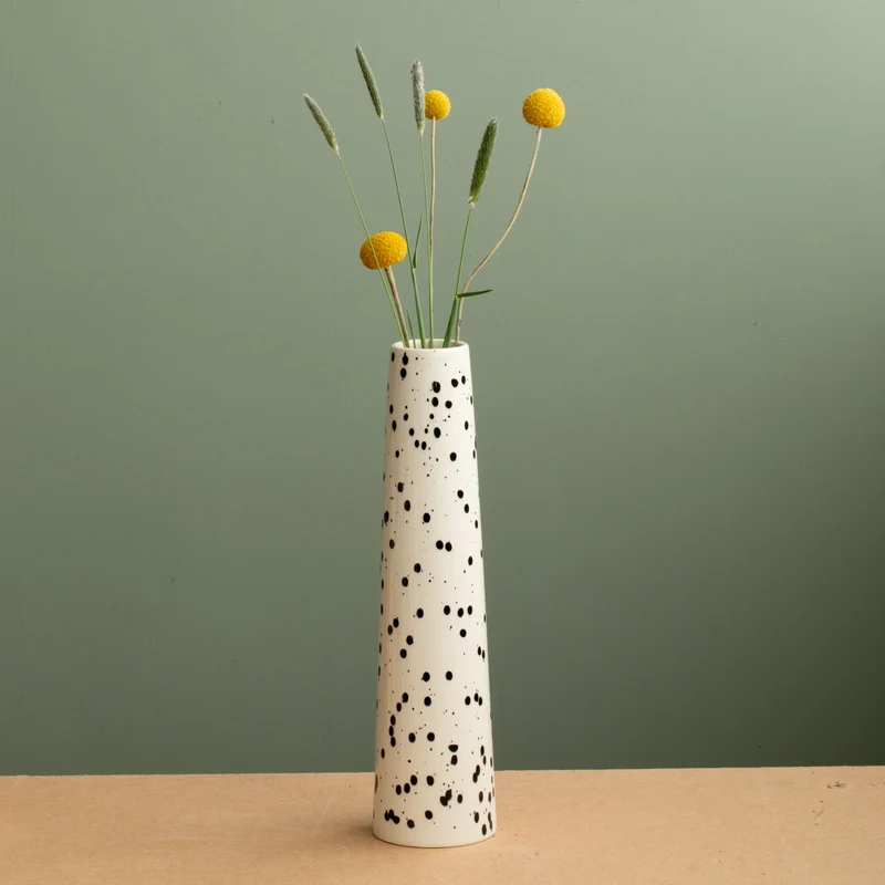 Chimney Large" vase Black Dots