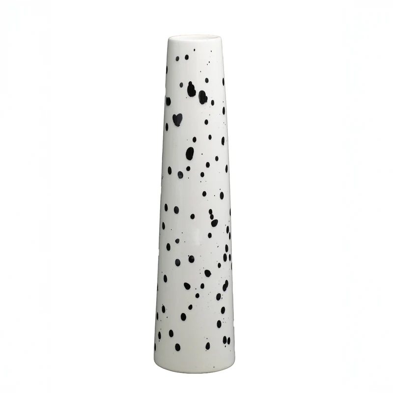 Chimney Large" vase Black Dots