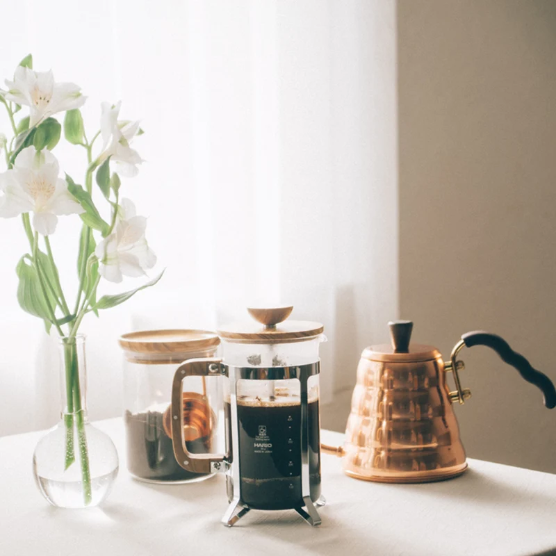 Coffee Press Olive Wood