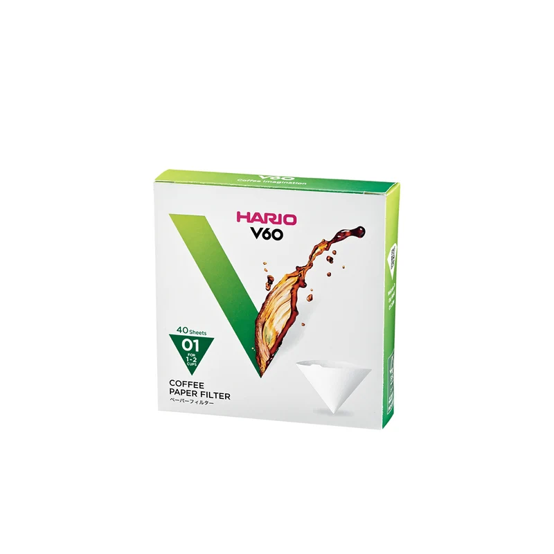 V60 Paper Filter 01, White / Natural, Box (40 sheets)