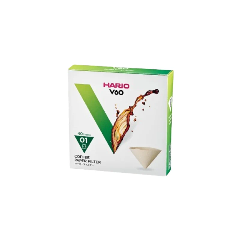V60 Paper Filter 01, White / Natural, Box (40 sheets)