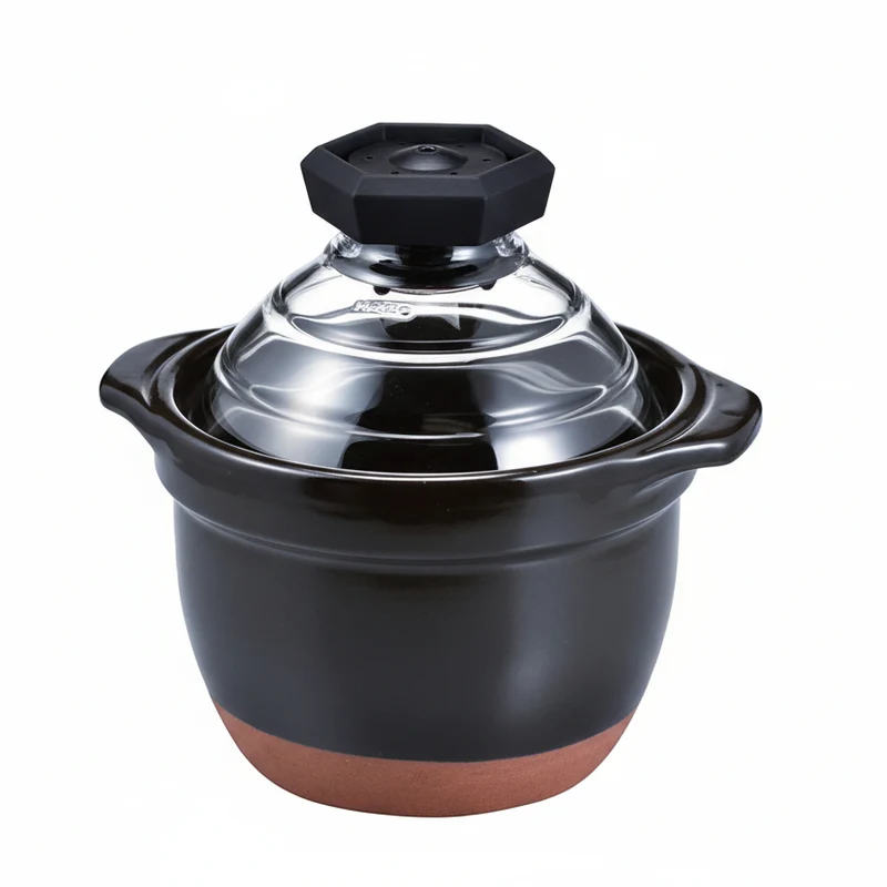 GOHANGAMA Glass Lid Rice Cooker (1-2 Cups)
