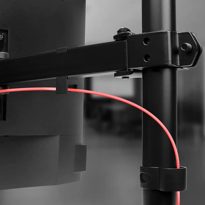 Duronic DMT151X3 BK Supporto da scrivania per monitor 1332 | 8 kg con braccio estensore | Altezza regolabile | Inclinazione -15°/+15°, rotazione 180°, rotazione 360°| VESA 75/100