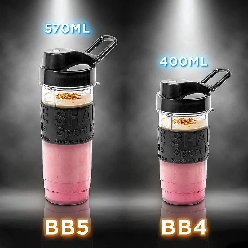 Duronic BB5 Borraccia 570 ml | Bottiglia per frullatore senza BPA | Compatibile con mixer Duronic BL510 e BL520 | Ideale per smoothie, campeggio, palestra, escursioni
