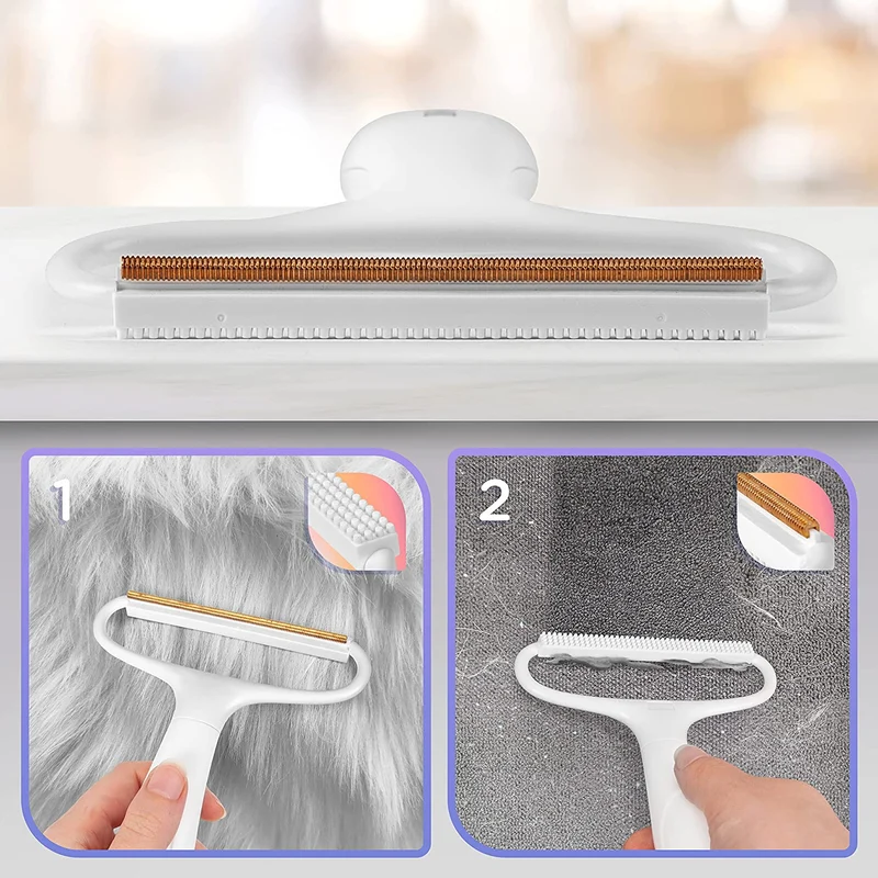 Duronic MFS2 Levapelucchi manuale | 2 Lint remover per rimozione di pelucchi e peli d'animale | Spazzola rasoio manuale per tessuti, tappeti e abbigliamento | Rimuovi lanugine | Confezione da 2