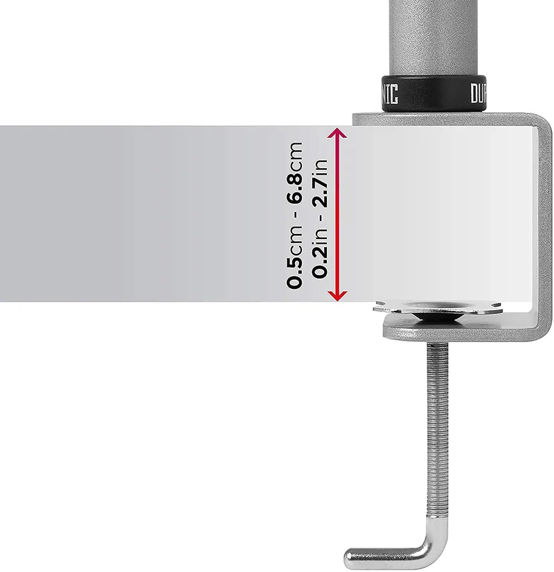 Duronic DM 35 SR 61 cm Staffa da 61 cm per supporti monitor da scrivania  Compatibile con le gamme DM15 DM25  Consente una maggiore flessibilità nel posizionamento dello schermo