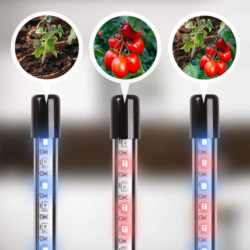 Duronic GLC12 Lampada per piante - 18 lampadine LED rosso e blu a spettro completo 20 W 3 modalità - Lampada per coltivazione indoor pieghevole - 6 livelli di luminosità