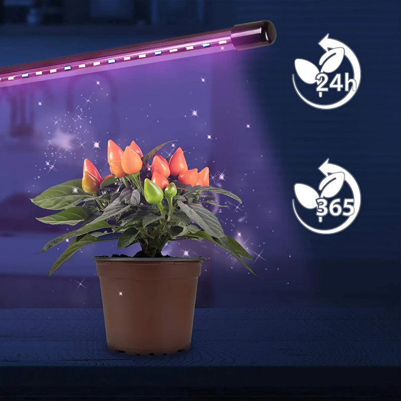 Duronic GLC12 Lampada per piante - 18 lampadine LED rosso e blu a spettro completo 20 W 3 modalità - Lampada per coltivazione indoor pieghevole - 6 livelli di luminosità