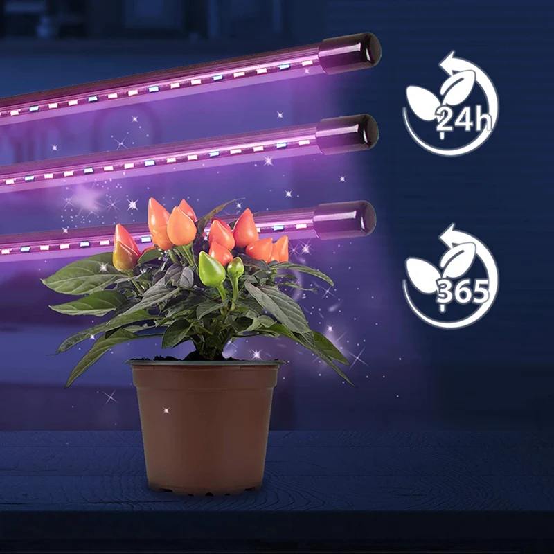 Duronic GLC36 Lampada per piante - 54 lampadine LED rosso e blu a spettro completo 60 W - 3 modalità - 3teste - Lampada per coltivazione indoor pieghevole - 6 livelli di luminosità