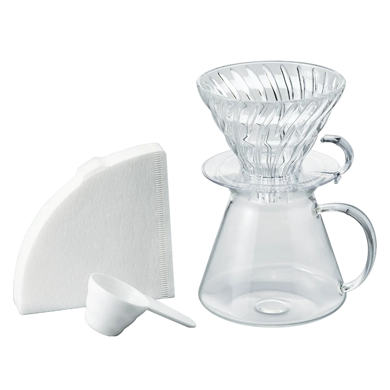 [Simply HARIO Series] V60 Glass Dripper & Server Set