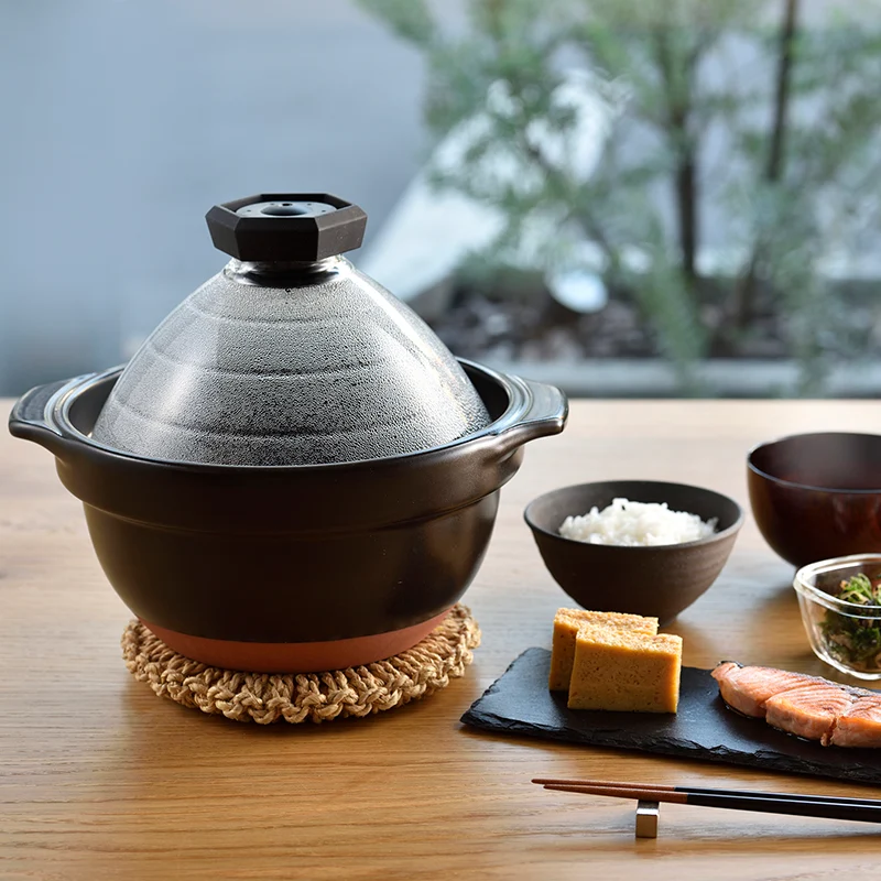 Ceramic Rice Cooker with Glass Lid