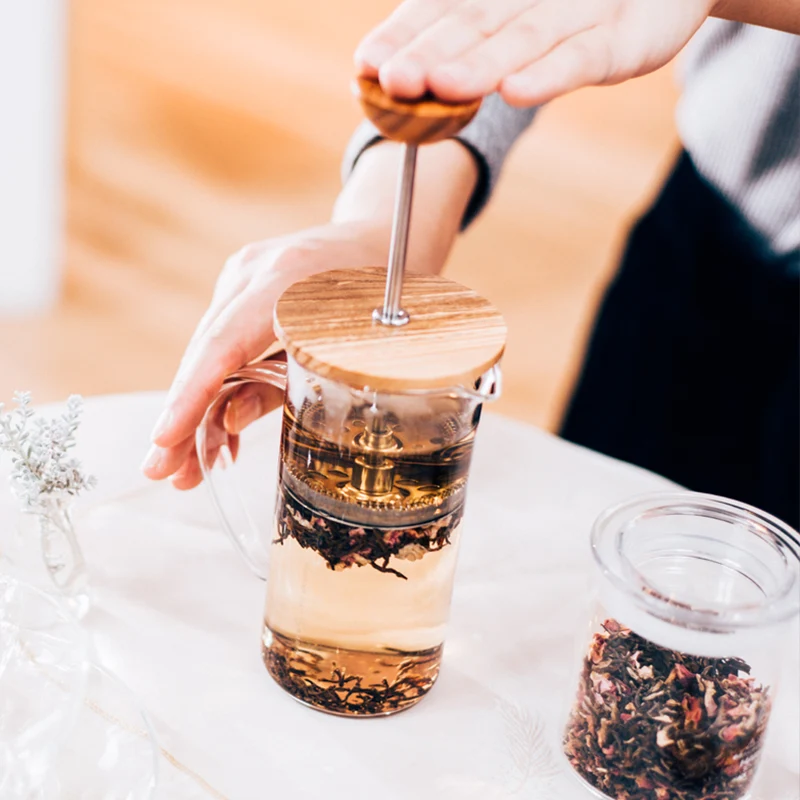 Wood Tea & Coffee Press, 300/600mL