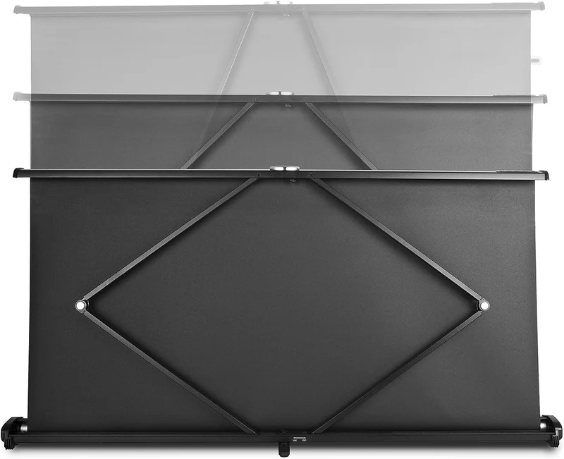 Duronic DPS50 /43 Schermo di proiezione 50 formato 4:3/102 X 76cm Telo da scrivania telo proiettore da tavolo telo da proiezione per interni/esterni Full HD 3D 4K - Home cinema home theater ufficio