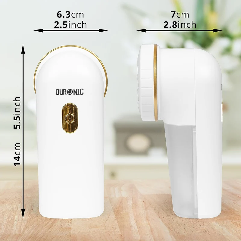 Duronic FS22 WE Levapelucchi Elettrico Portatile | 2 velocità | Custodia e pennello incluso | Adatto per tutti i tipi di tessuti | Batterie incluse | Protezione Capi | Rimuovi lanugine