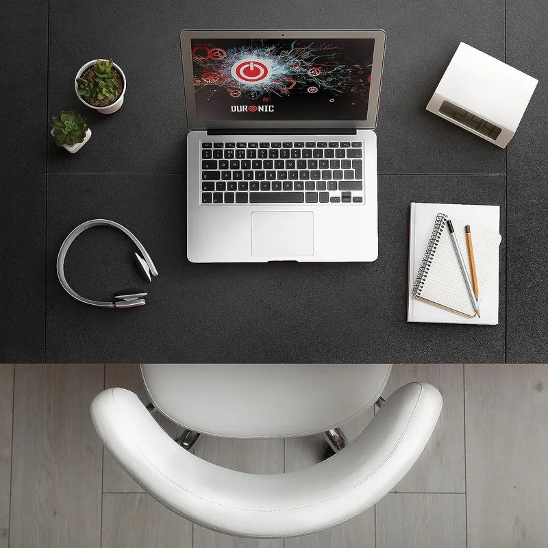 Duronic TT120 BK Piano scrivania | Ripiano scrivania 120x60x1,9cm | Compatibile con telai da scrivania Duronic | Piano di lavoro per ufficio ergonomico | Nero