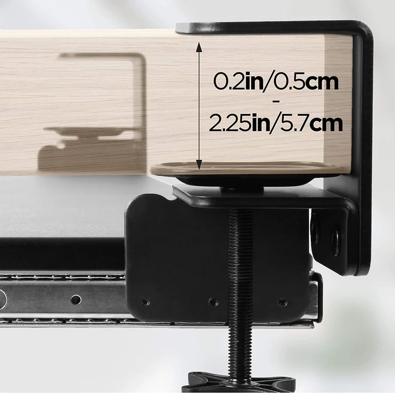 Duronic DKTPX1 Supporto scorrevole per tastiera e mouse / laptop / documenti  Consente di aggiungere un supporto tastiera sotto il tavolo  Costruzione robusta e duratura