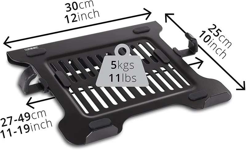 Duronic DML7 Supporto per computer portatile - Attacco supporto tablet e tastiera per supporto scrivania  Per VESA - Capacità 5kg - Compatibile con DM15 DM25 DM35 DM45 DM55 DM65 DMUSB DMDC DMG
