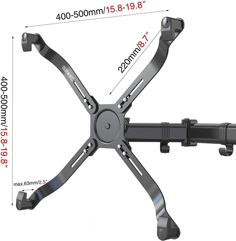 Duronic DMAD1NV Adattatore per VESA standard per schermi PC  compatibile con tutti i supporti monito Duronic  Per schermi fino a 27