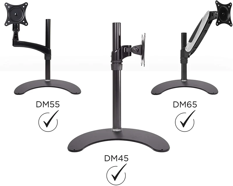 Duronic DM25D Supporto su base per Supporti monitor - Compatibile con la gamma Duronic DM15 DM25 DM35 DM453 - Base per supporto monitor per scrivania - Soluzione alternativa al morsetto  Acciaio