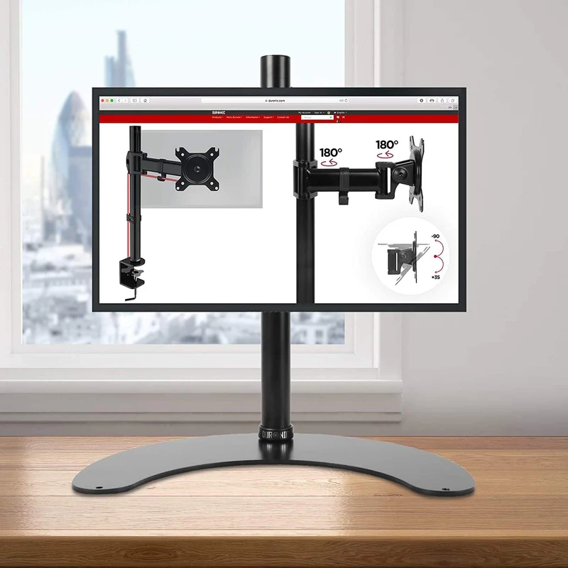 Duronic DM15D1 Supporto monitor singolo | Supporto Monitor da tavolo | Schermo LCD LED da 13-32 | Altezza regolabile | Capacità 8 kg