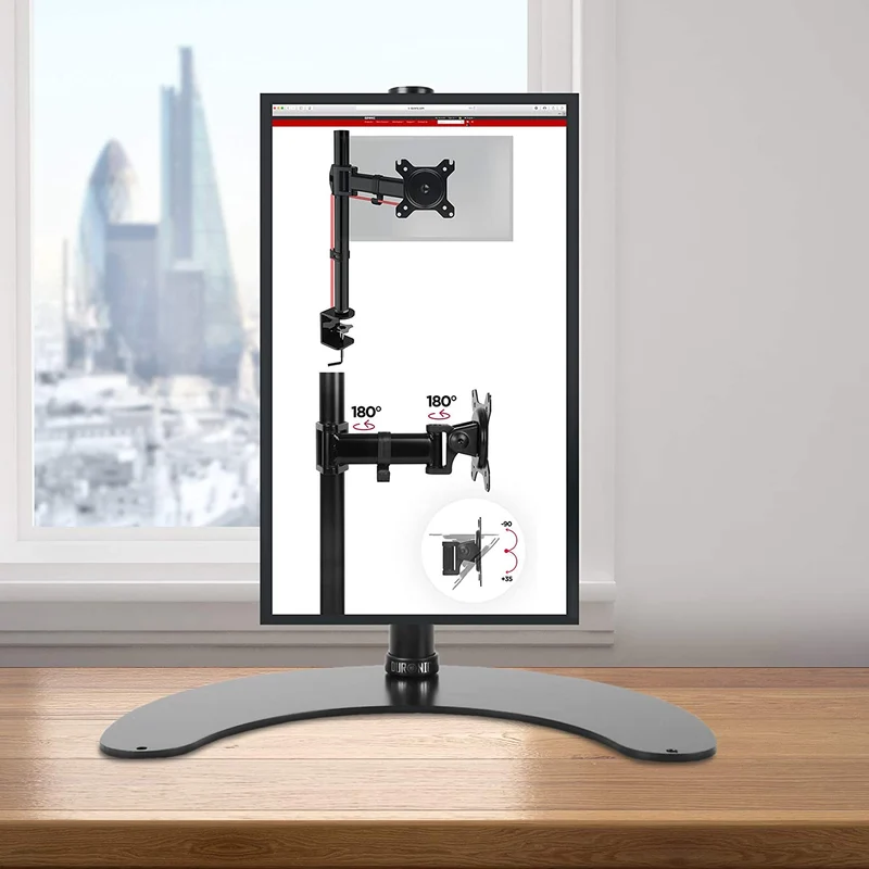 Duronic DM15D1 Supporto monitor singolo | Supporto Monitor da tavolo | Schermo LCD LED da 13-32 | Altezza regolabile | Capacità 8 kg