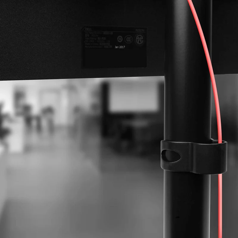 Duronic DM15D2V2 BK Doppio supporto monitor con base dappoggio | 2 schermi 13-32 | Altezza regolabile | Capacità 8 kg | VESA 75/100
