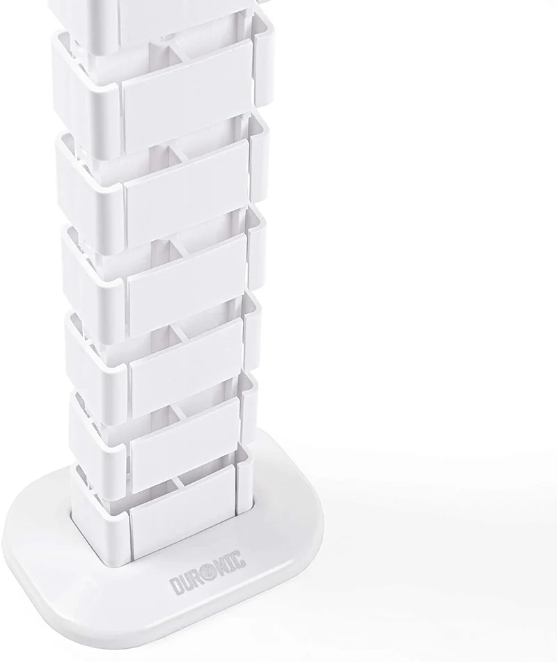 Duronic CM1DM Canalina per la gestione dei cavi - Regolabile in altezza - 4 canali per tavoli da ufficio - lunghezza 130 cm - Ideale per postazioni di lavoro