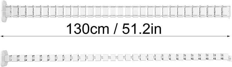 Duronic CM1DM Canalina per la gestione dei cavi - Regolabile in altezza - 4 canali per tavoli da ufficio - lunghezza 130 cm - Ideale per postazioni di lavoro