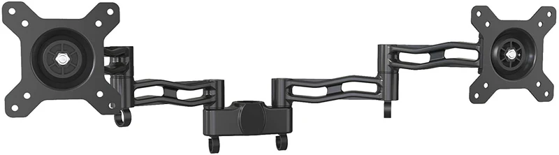Duronic DM35P2 Braccio doppio di ricambio - Due bracci DM35 per VESA standard - Bracci schermo doppio aggiuntivo - Compatibile con tutti i supporti scrivania Duronic - In alluminio nero
