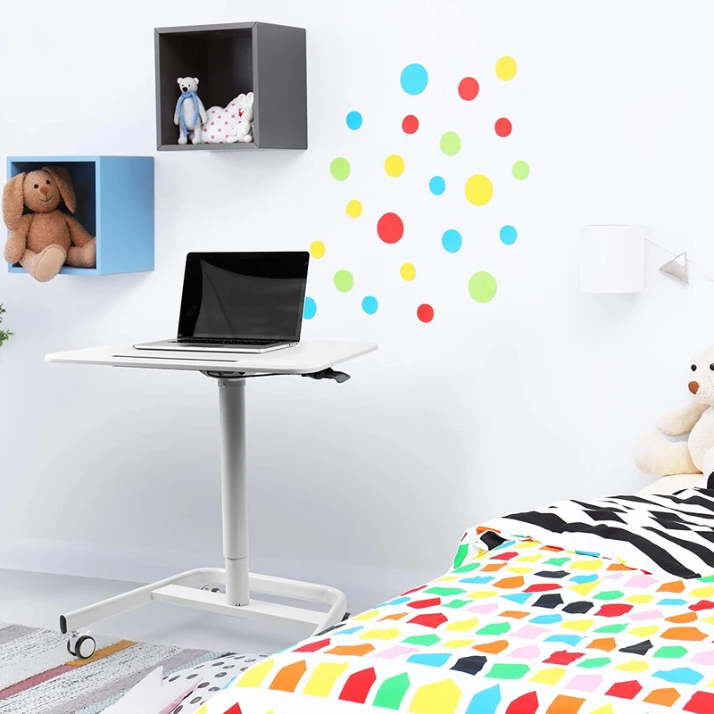 Duronic WPS77 Supporto per proiettore e scrivania ergonomica | Altezza regolabile con maniglia | Piattaforma 71x50 cm | Capacità 15 kg | Tavolo multiuso su ruote | Scrivania portatile per laptop