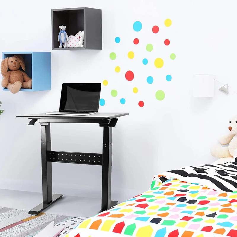 Duronic TM04F Scrivania regolabile | Scrivania ergonomica nera | Superficie 71x56 cm | Altezza regolabile 72-114 cm | Capacità 15 kg |Tavolo multiuso per case e ufficio | Ideale per adulti e bambini