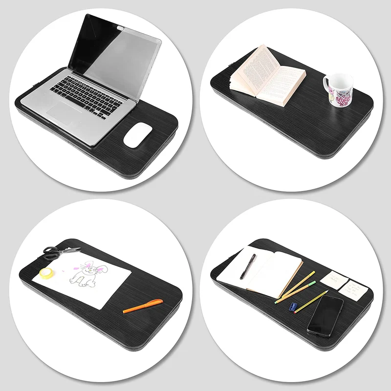 Duronic DML412 Supporto Laptop con imbottitura | Piattaforma Tablet con cuscino e maniglia integrata | Scrivania portatile | Vassoio ergonomico per letto, divano e auto