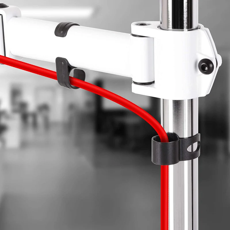 Duronic DM251X3 WE Braccio per un monitor da 13 a 27 pollici | Supporto per schermo singolo | Inclinazione e altezza regolabile | VESA 75 100 | Supporto monitor ergonomico articolato per PC e morsetto