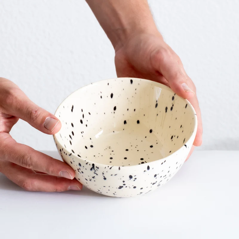 Main course bowl Black Dots