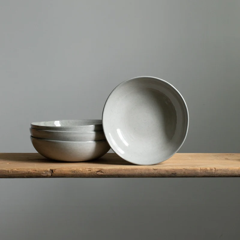 Large round pasta plate Midnight Grey