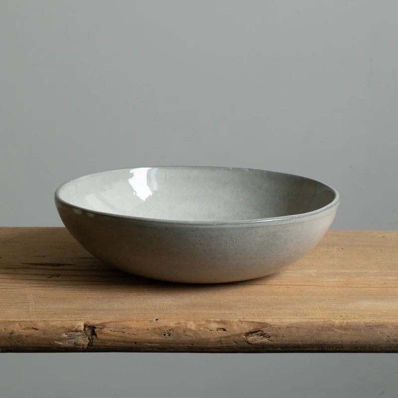 Large round pasta plate Midnight Grey