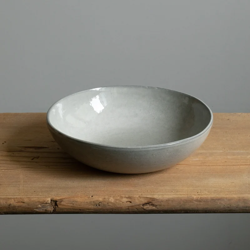 Large round pasta plate Midnight Grey