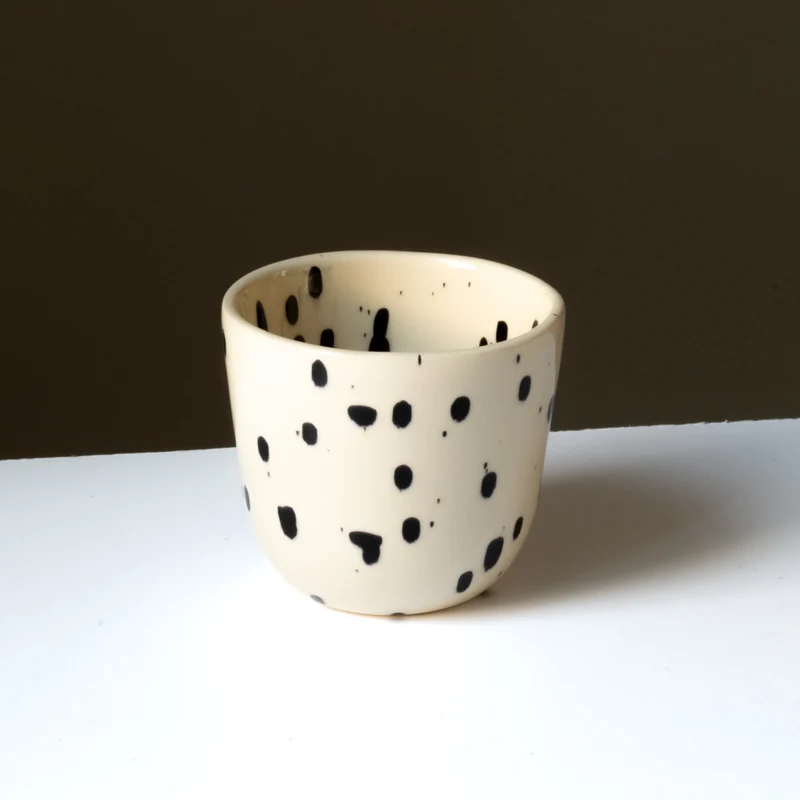 Cappuccino mug Black Dots