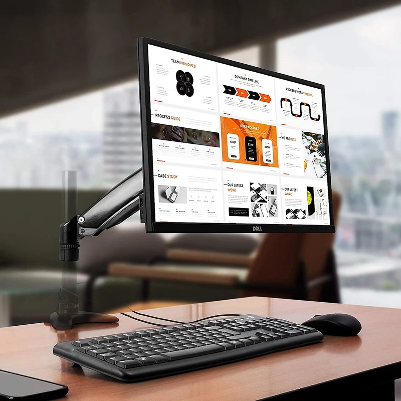Duronic DML5S1 Braccio completo per supporto monito compatibile con la gamma DM55  Permette laggiunta di un monitor o accessorio con regolazione verticale