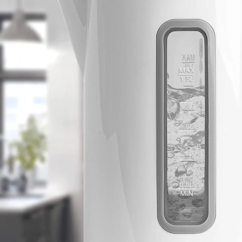 Duronic EK30 WE Bollitore acqua elettrico 2200W | Capacità 1,5 L | Temperatura regolabile da 40°C a 100°C | Spegnimento automatico | Funzione mantenimento temperatura | Per Acqua Tè Caffè | Bianco