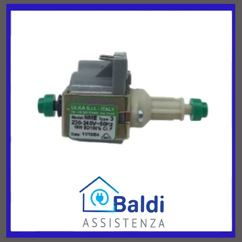 POMPA ULKA NME3 ND 230-240V PER FERRO DA STIRO CALDAIA STIRELLA ARIETE STIROMATIC INSTANT PRO 5575