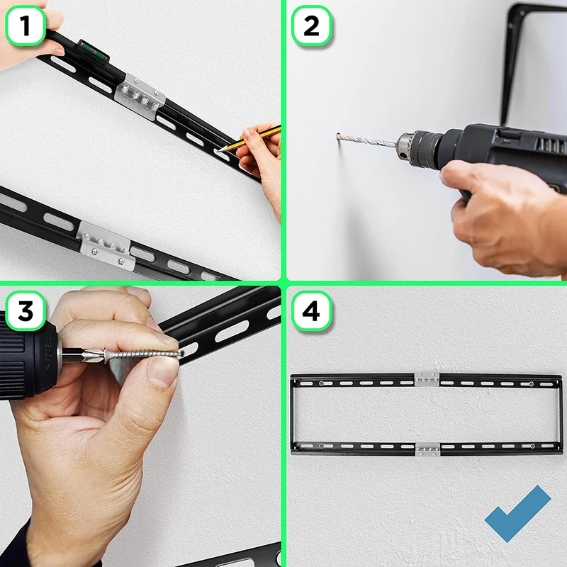 Duronic TVB777 Supporto TV da parte fisso ultra sottile per schermi LED LCD curvi monitor 33  60 portata 40kg compatibile con vesa 600 x 400 mm