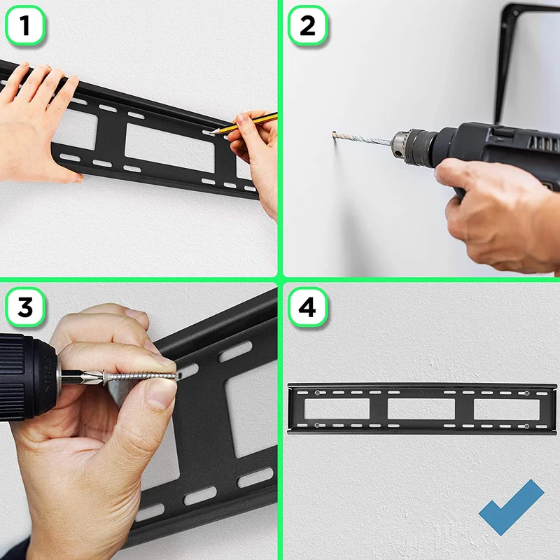 Duronic TVB123M Supporto TV da parete per TV da 32 a 60 portata 40 kg con funzione antifurto | Per schermi con VESA MAX 600 x 400 mm | Barra sicurezza da parete per TV o monitor