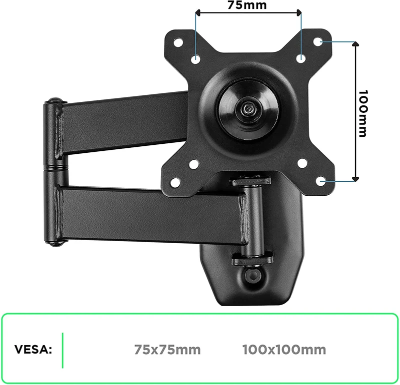 Duronic TVB1120 Supporto TV da parete regolabile e articolato per schermi LED LCD curvi monitor 13  30 portata 18kg  ultra sottile compatibile con vesa 100 x 100 mm