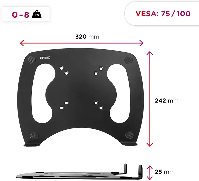 Duronic DML2 Supporto per computer portatile / tablet / tastiera  Compatibile con la gamma DM15 / DM25 / DM45 / DM55 / DM65