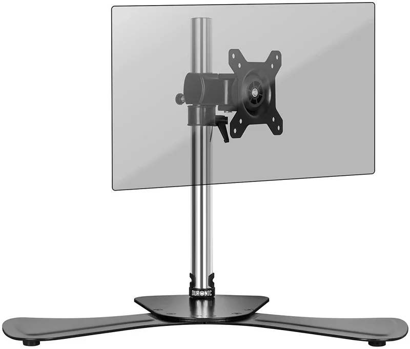 Duronic DM751 Supporto per 1 monitor - Base in acciaio per schermi fino a 24" - Altezza regolabile - Guida in alluminio per schermi fino a 8 kg - Inclinazione +/-15° - Rotazione schermi 360°