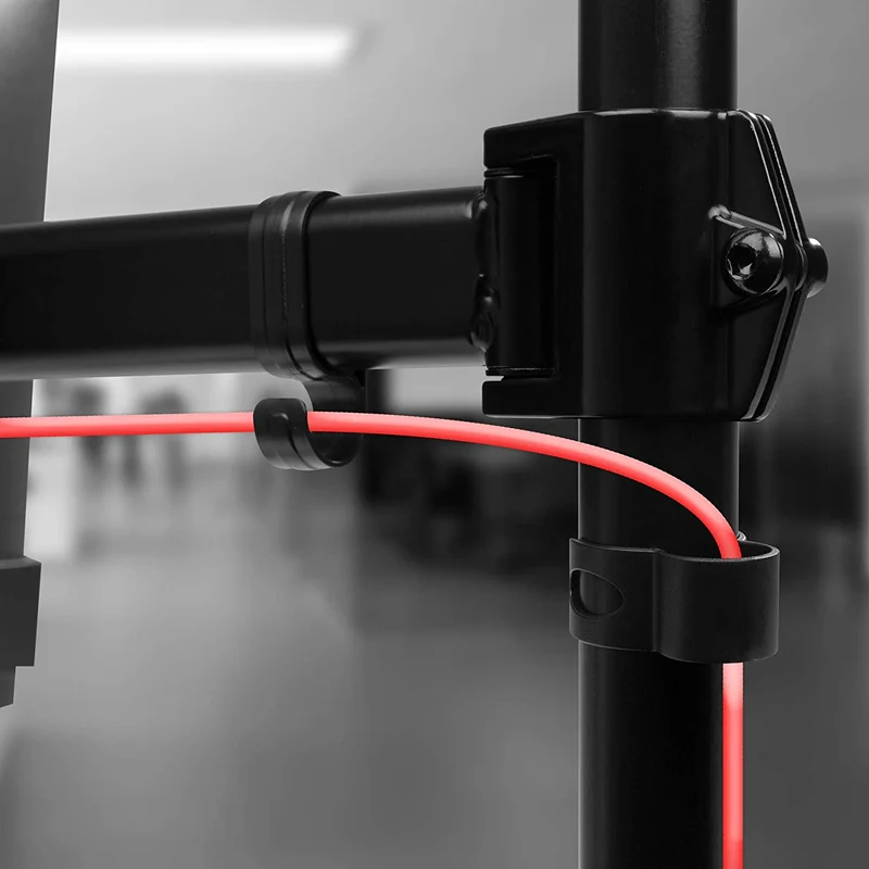 Duronic DM251X2 BK Braccio per un monitor da 13 a 27 pollici | Supporto per schermo singolo | Inclinazione e altezza regolabile | VESA 75 100 | Supporto monitor ergonomico articolato per PC e morsetto