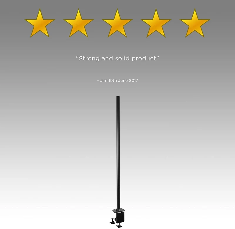 Duronic DM453POLE 80 cm Staffa per supporti monitor da scrivania  Staffa compatibile con tutti i supporti monitor Duronic  Consente una maggiore flessibilità nel posizionamento dello schermo