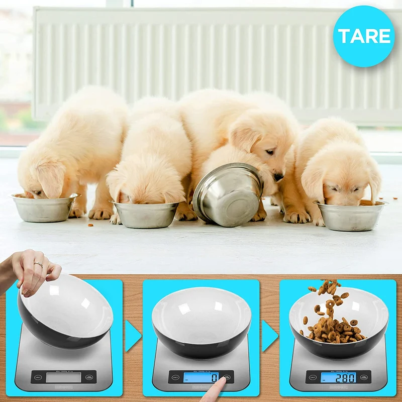 Duronic KS1007 Bilancia da cucina - Bilancia ad alta precisione con display digitale retro illuminato - Portata 1g / 5 kg - Piattaforma in acciaio INOX - Ideale per cucina e pasticceria